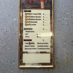 Vintage Kahlua Mirror Menu Sign