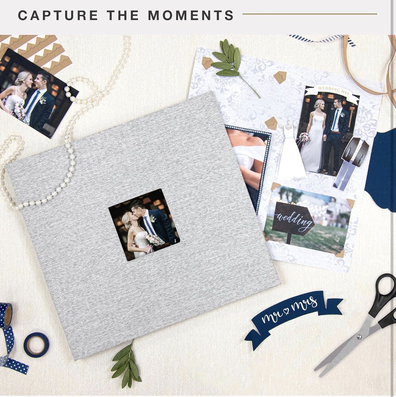 MCS : 12x12 Fabric Scrapbook, Gray