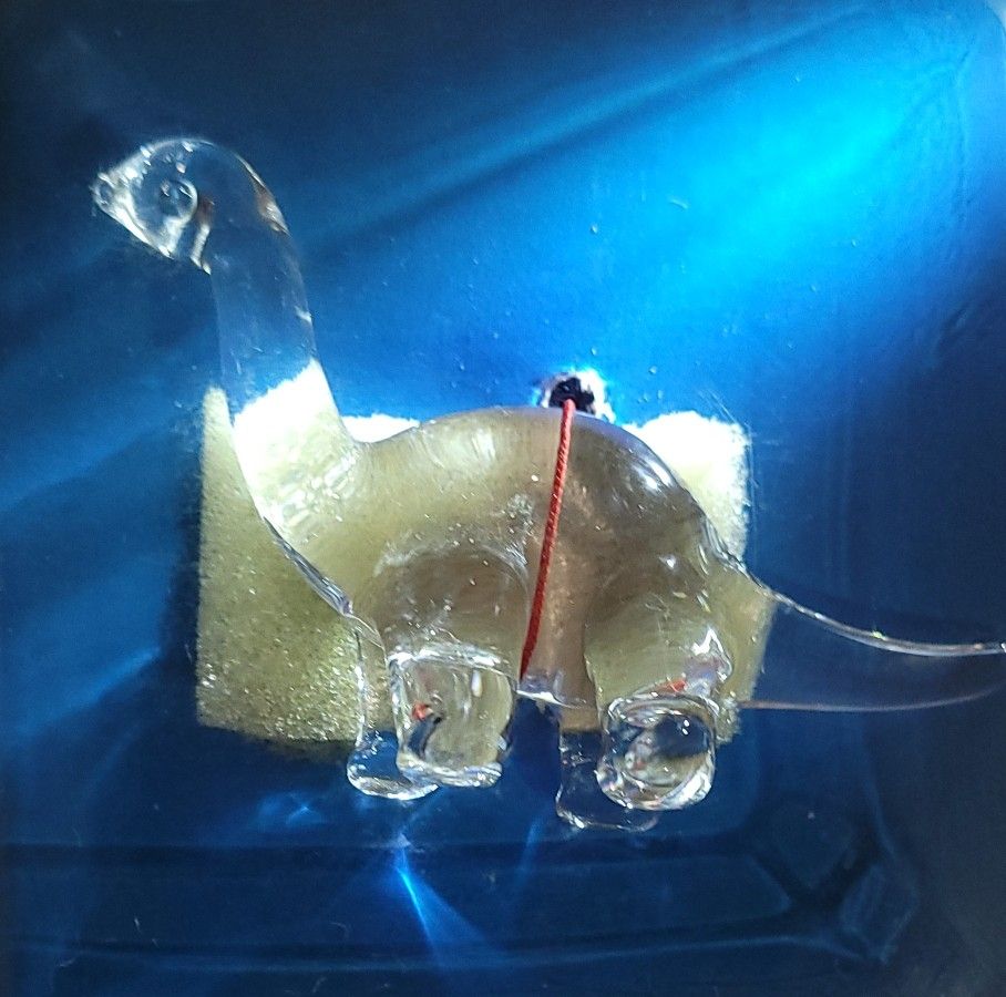 Spun Glass Dinosaur Figure
