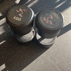 2x 100lb Dumbells