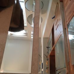 Set Of Mirrors Of 2 .Long 48 Inches 1/2, Width 12 Inches 