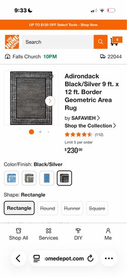 Adirondack rug b/w