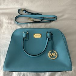 Michael Kors Large Blue Aqua Purse Bag