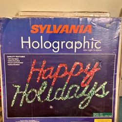 Vintage Holiday Lighted Sign 