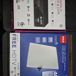 HDTV Antenna + Digital TV Converter Box DVR w/ Remote – Cord-Cutter Bundle