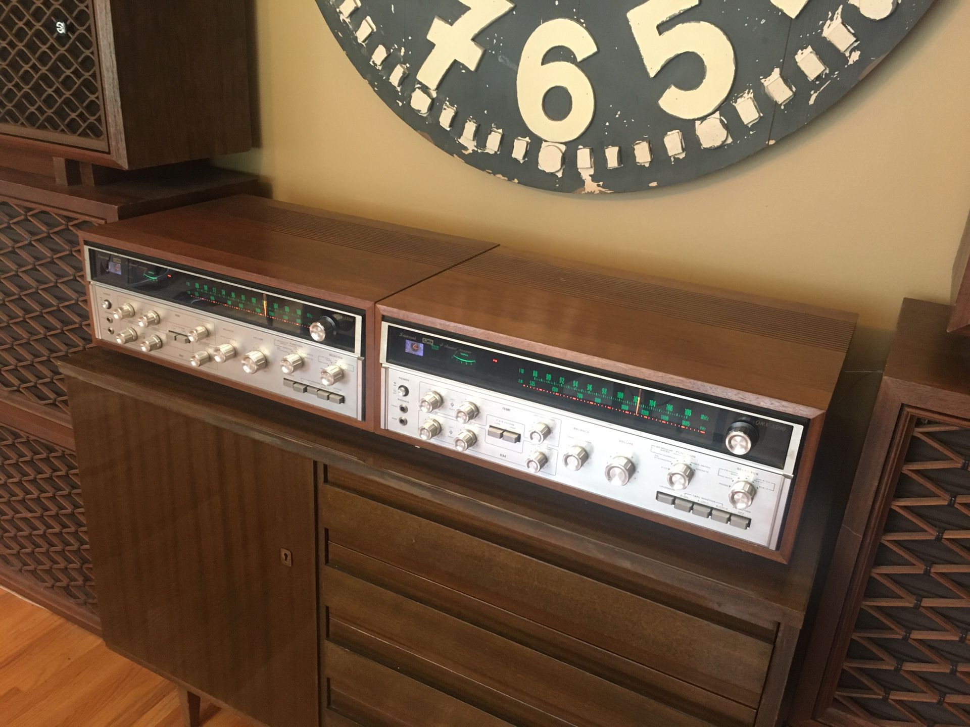 (Sale Pending) 2 Sansui QRX-3500 receivers (quads), 4 Pioneer CS-63DX speakers and 4 Pioneer CS-901A speakers. Big boys and girls only please!