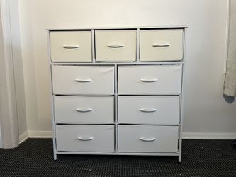🚨 MOVING SALE! HUGE White Cube Storage Unit (4x3 Config) w/ 9 Fabric Drawers!