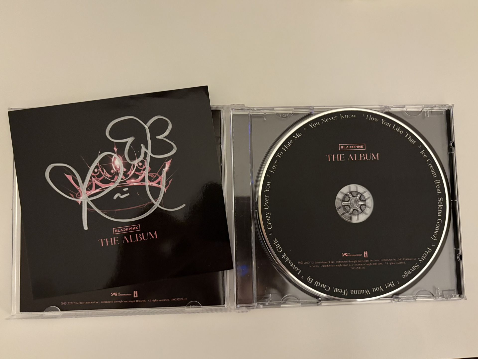Blackpink The Album Rosé Signed CD
