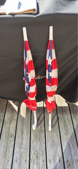 Vtg Set of 2 Estee Lauder American Flag Umbrella’s