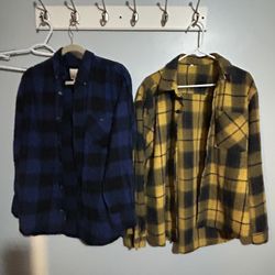 Flannels Blue/black And Yellow/black Size Medium 
