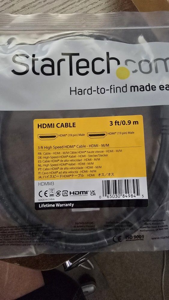 Brand NEW 3 ft HDMI cable M/m