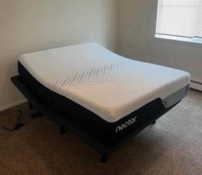 Nectar premier memory foam queen mattress and adjustable base