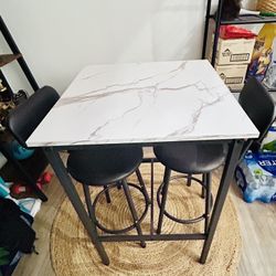 New Table Set With Two Bar Stools