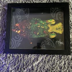 Gyotaku Rasta Fish Print