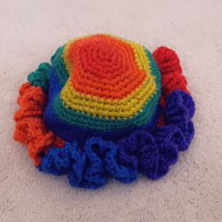 Ruffle Crochet Bucket Hat 