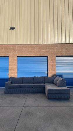 Living spaces grey sectional sofa couch with chaise