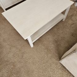 White IKEA Hemnes coffee table