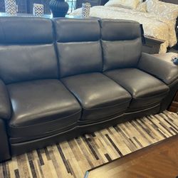 Top Grain Leather Sofa Set Brown