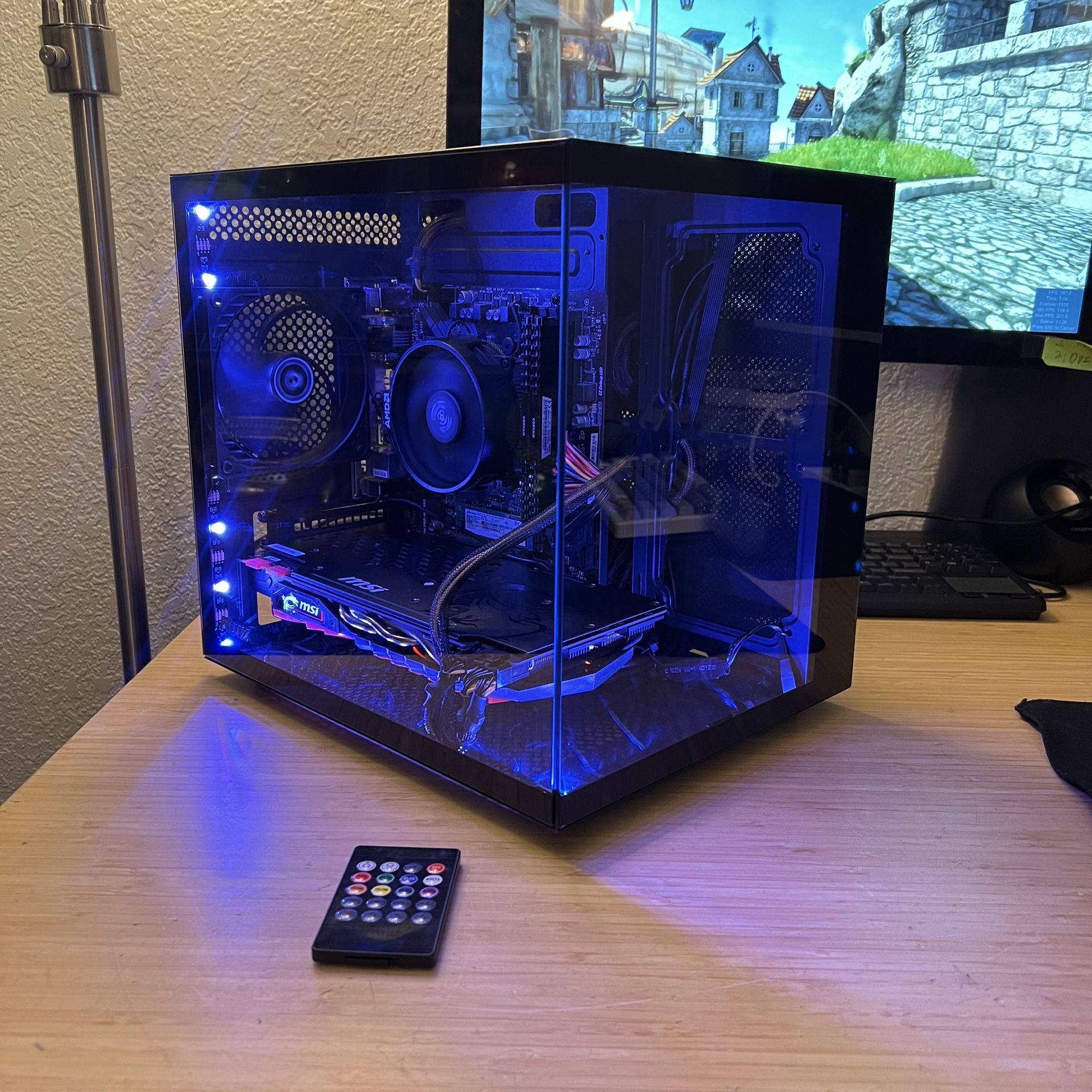 FAST Custom Built Gaming PC / AMD Ryzen 5 1600 CPU / 16GB DDR4 RAM / GTX 1080 8GB GPU / 256GB SSD + 500GB HDD / RGB