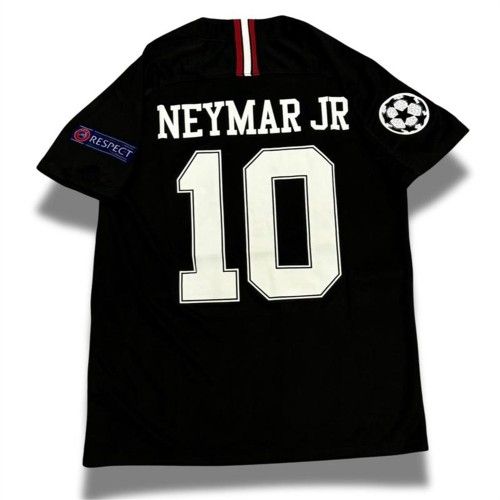 18-19 Paris UEFA Champions League 2nd Away Black 10 Neymar Short Sleeve Jersey