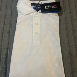 Ralph Lauren RLX White Performance Polo Shirt  Size Large
