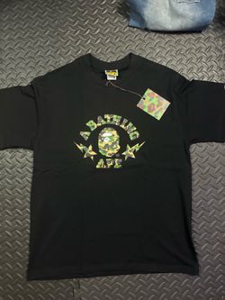Bape camo black tee shirt - size medium