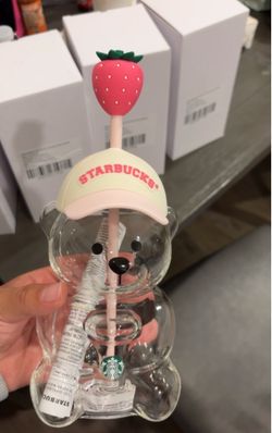 Pink Bearista Starbucks Cup