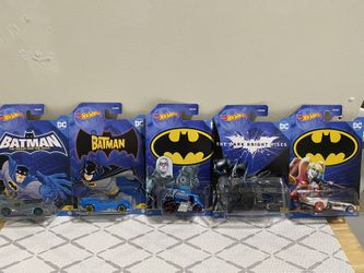Hot Wheels 1 Set Of 5 Batman Cars