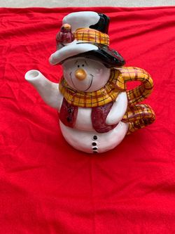 Snowman/Christmas teapot for one