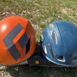 Two Black Diamond Climbing Helmets