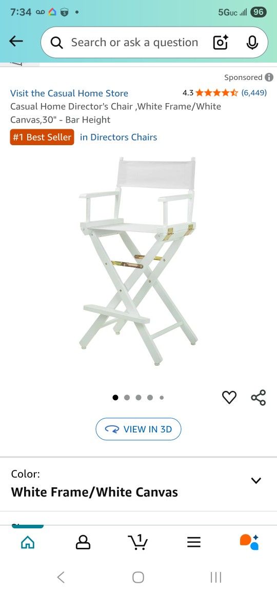 White Director's Chair