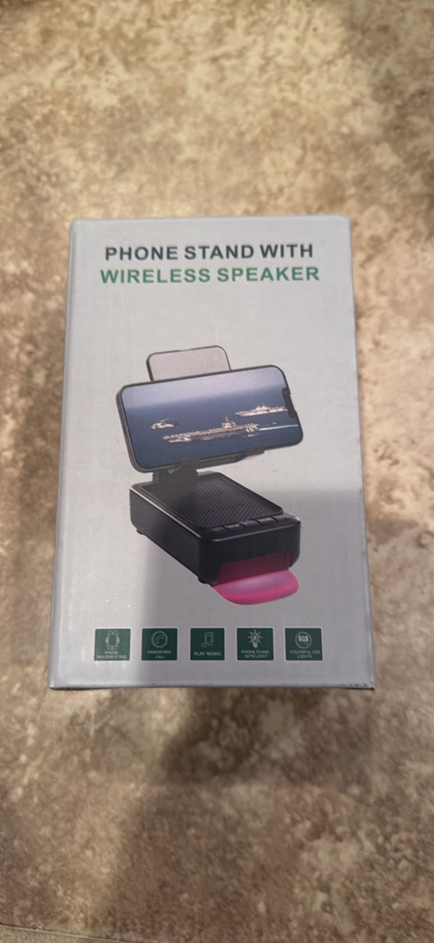 Cell Phone Stand with Bluetooth Speaker&Led Color Changing Light, Unique Gifts for Women Dad Her Husband, Birthday Gifts for Men