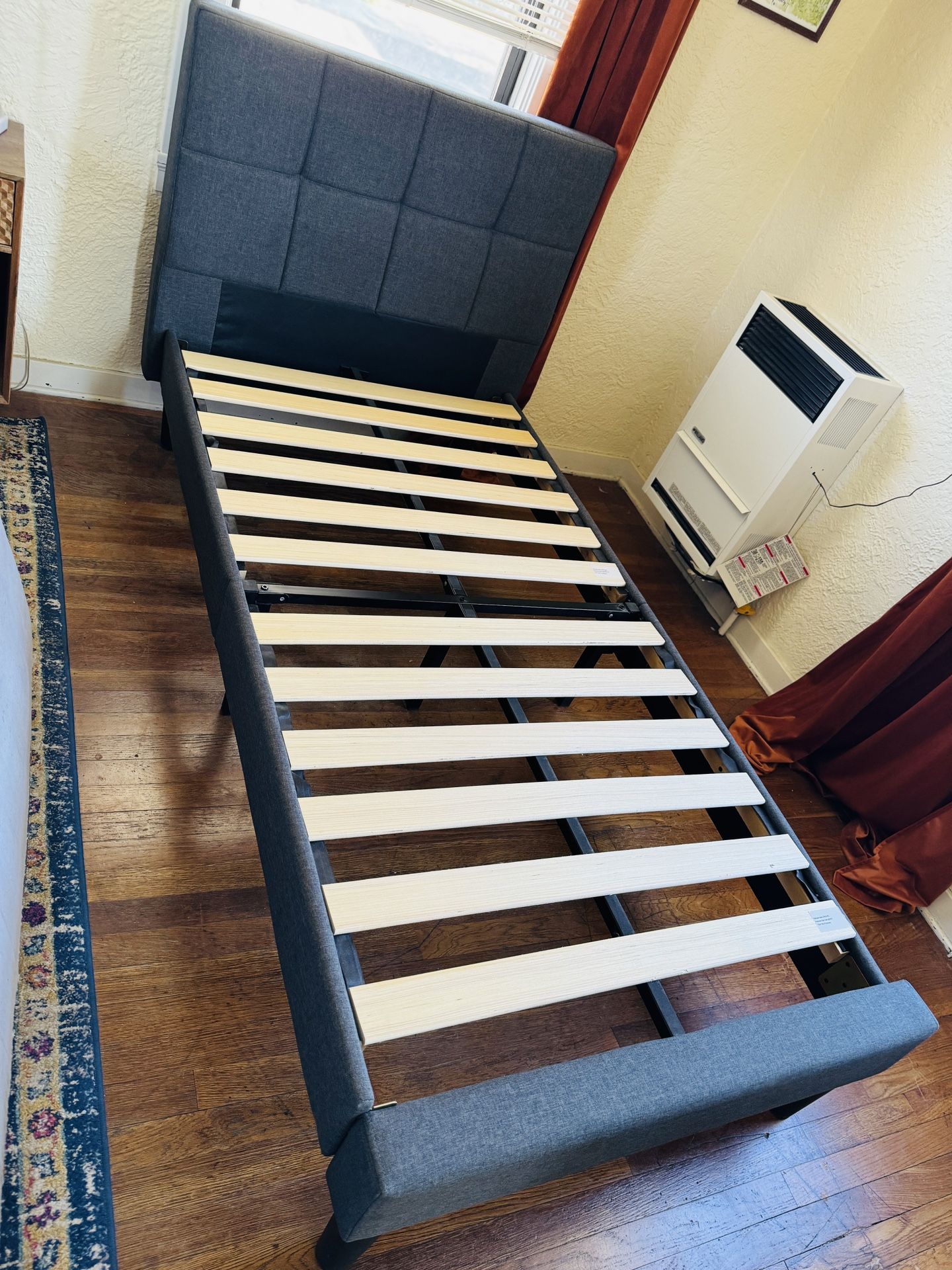 LIKE NEW Upholstered Twin Bed Frame
