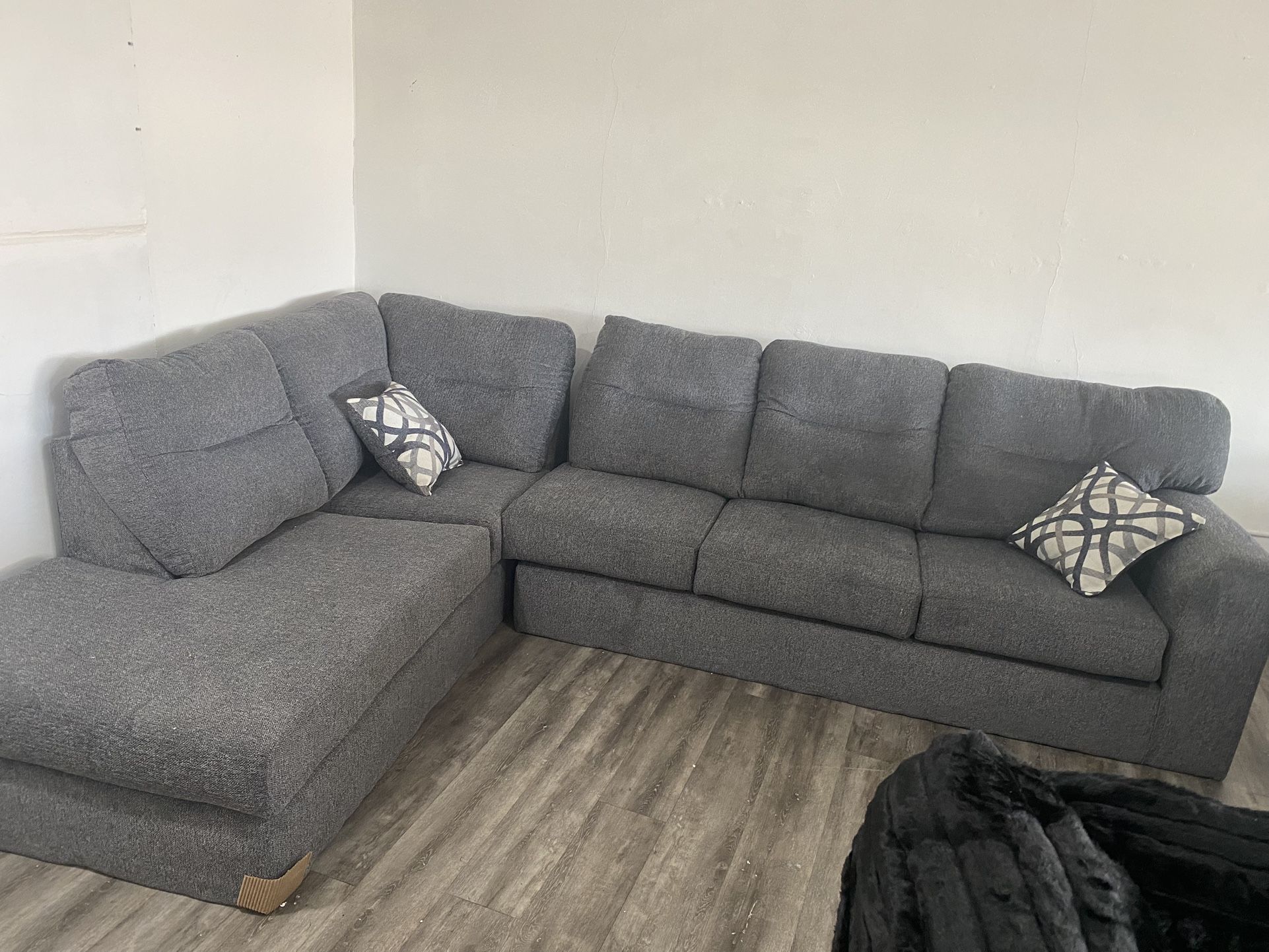 New Dark Grey Sectional 2 Pieces $849