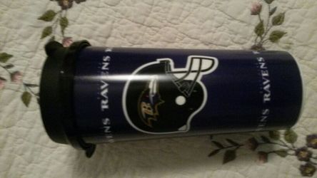 Baltimore Ravens travel cup with lid