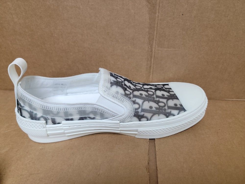 Dior B23 Slip On Oblique Transparent Trainers Black White Size 40 Us 7