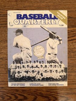 TCMA Booklet: BASEBALL QUARTERLY charter issue ~ 1927 New York Yankees 18 cards