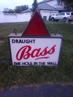 Antique Bass Draught Beer Signage