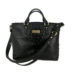 Brahmin Arno Melbourne Crocodile Embossed Satchel Top Handle Bag