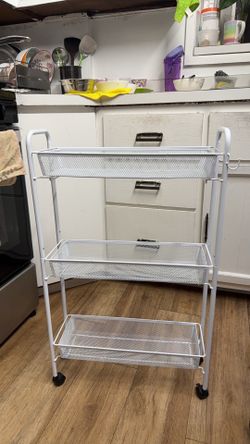 Slim 3-Tier Rolling Cart