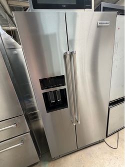 KITCHENAID SIDE BY SIDE STAINLESS STEEL REFRIGERATOR