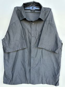 Yago Shirt Men's XL Grey Short Sleeve Button Up