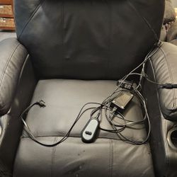 Power Lift Recliner for Elderly, Heavy Duty Lift Chair with Heat and Massage, Faux Leather Recliner.