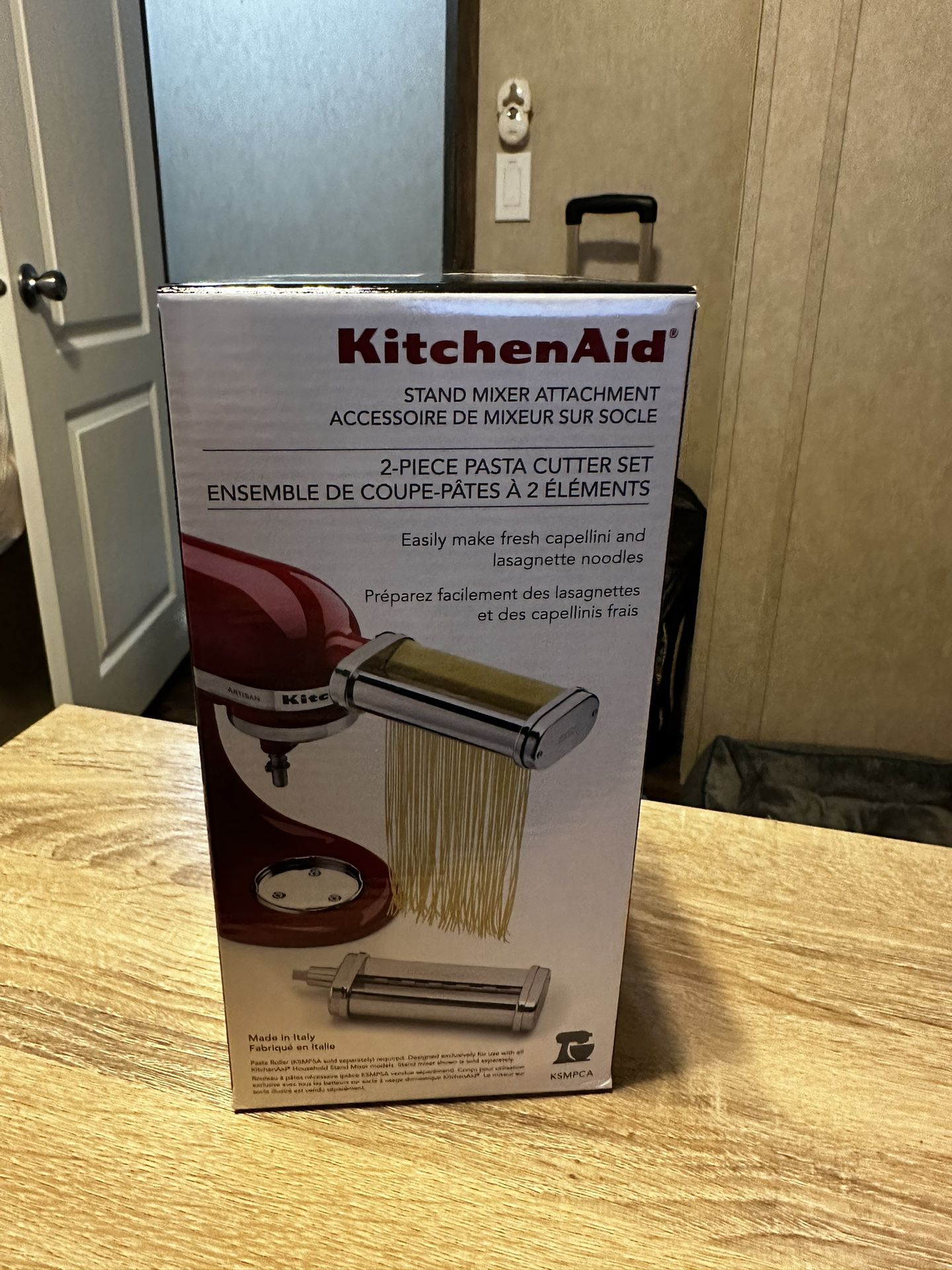  KitchenAid KSMPCA Pasta Cutter Attachment Set (2 Piece), One  Size, Silver: Home & Kitchen