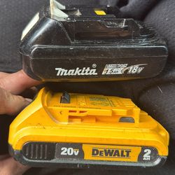 Dewalt / Makita batteries 20 v / 18v