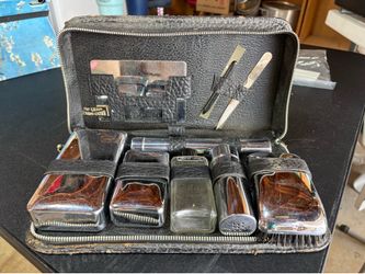 Vintage Top Grain Genuine Leather Men’s Traveling Kit
