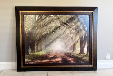 Oversized Framed Wall Art "Evergreen Plantation" by Mike Jones – Massive 59" x 47.5" Statement Piece