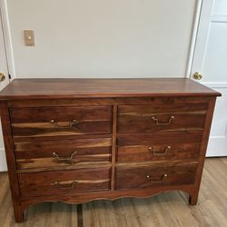 Beautiful Solid wood six-drawer dresser, Excellent Condition. 55” L x 18” D x 36” H