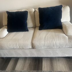 Beige Loveseat And Couch Bundle 