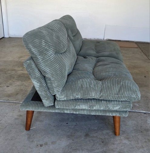 Convertible Fulton Sofa Bed With Adjustable Backrest & Armrest ( Corduroy 66" long & 30" height)